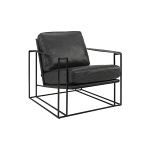 Bellagio Black Leather Armchair