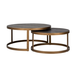 Blackbone Set of 2 Round Coffee Tables