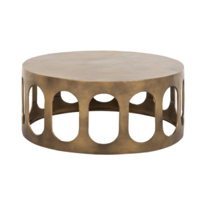 Du Pont Gold Round Coffee Table