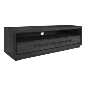 Hunter Large 2-Drawer Black Media Bench