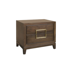 Lucca Walnut 2-Drawer Bedside Cabinet