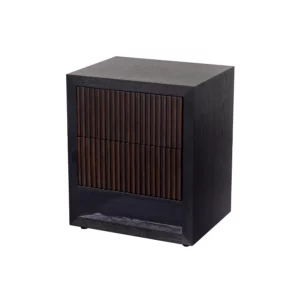 Marans Chocolate Brown 2-Drawer Side Table