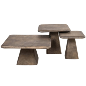 Marlie Set of 3 Rich Gold Coffee Tables