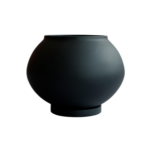 Sunao Fat Hexa Black Plant Pot